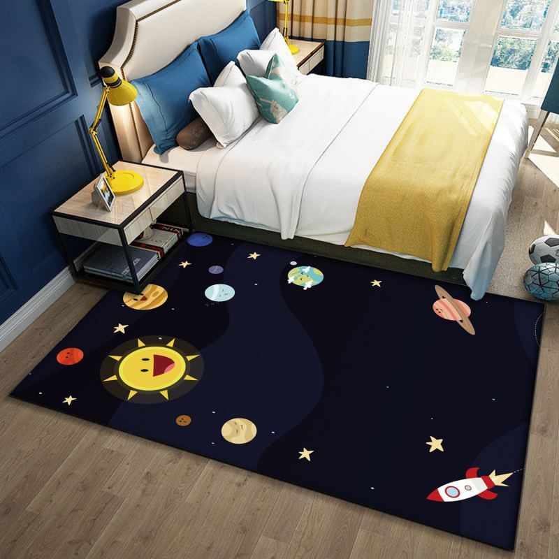 Cute cartoon children's carpet boy's bedroom room full of bedside blanket anti falling Mat Puzzle Game crawling blanket