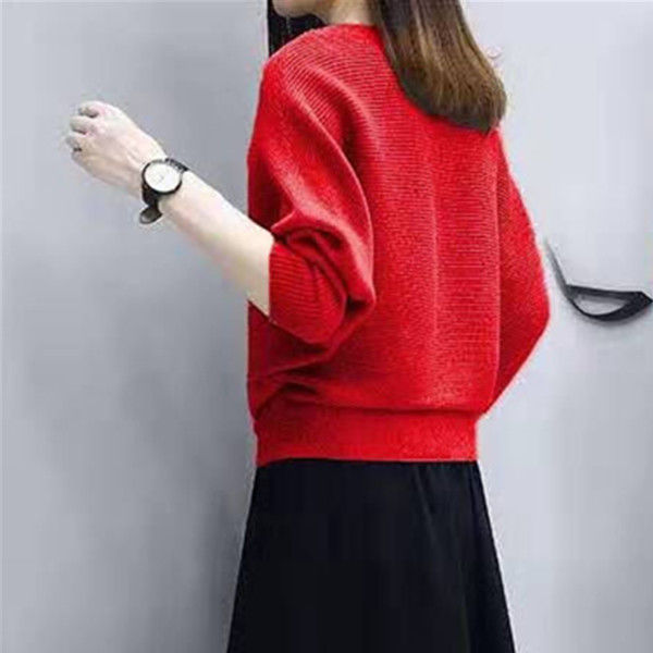 [high quality single piece / suit] new knitted sweater casual suit women's loose two piece dress