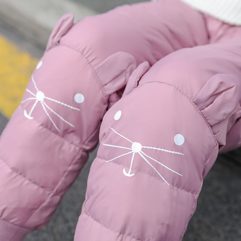 女童棉褲冬季外穿洋氣寬鬆小女孩加厚寶寶保暖兒童冬裝長褲子