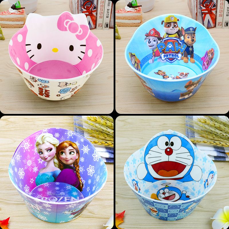 Children's bowl tableware set fall proof household baby eating bowl cute cartoon bowl children's special bowl plate baby bowl