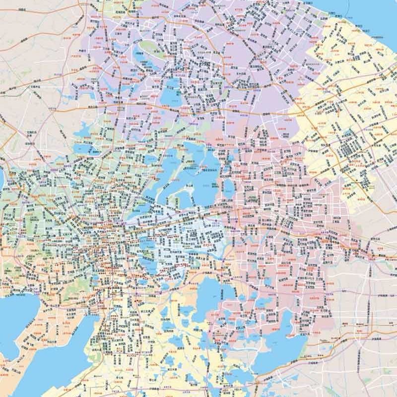 定制苏州全市地图含昆山常熟太仓张家港吴江 标示苏州城区地铁