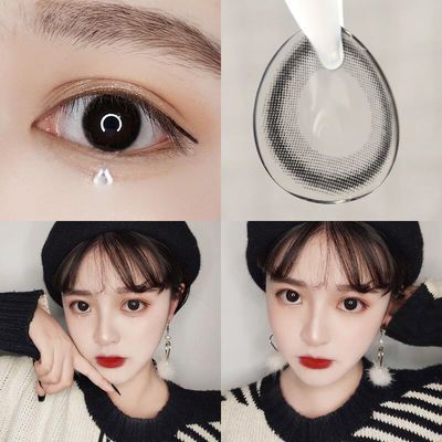 送护理液小黑环自然亮眼美瞳大小直径韩版网红同款近视镜可爱学生