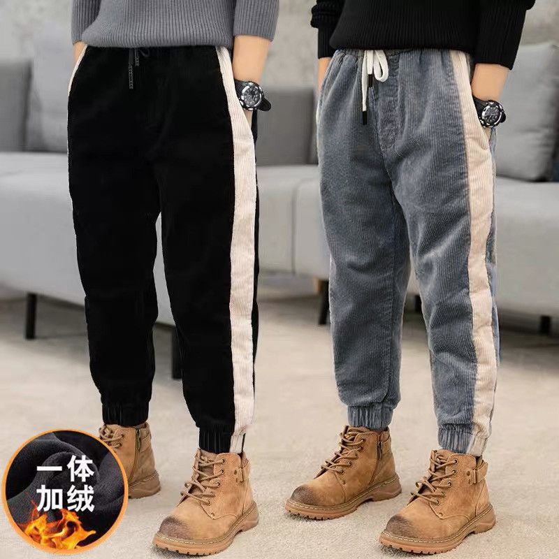 Boys' Zhongda children's new corduroy trousers in spring and Autumn