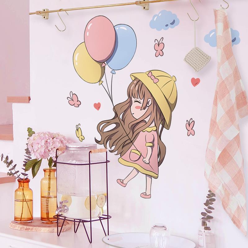 榻榻米贴纸墙贴网红少女房间布置出租屋改造卧室床头装饰墙纸自粘