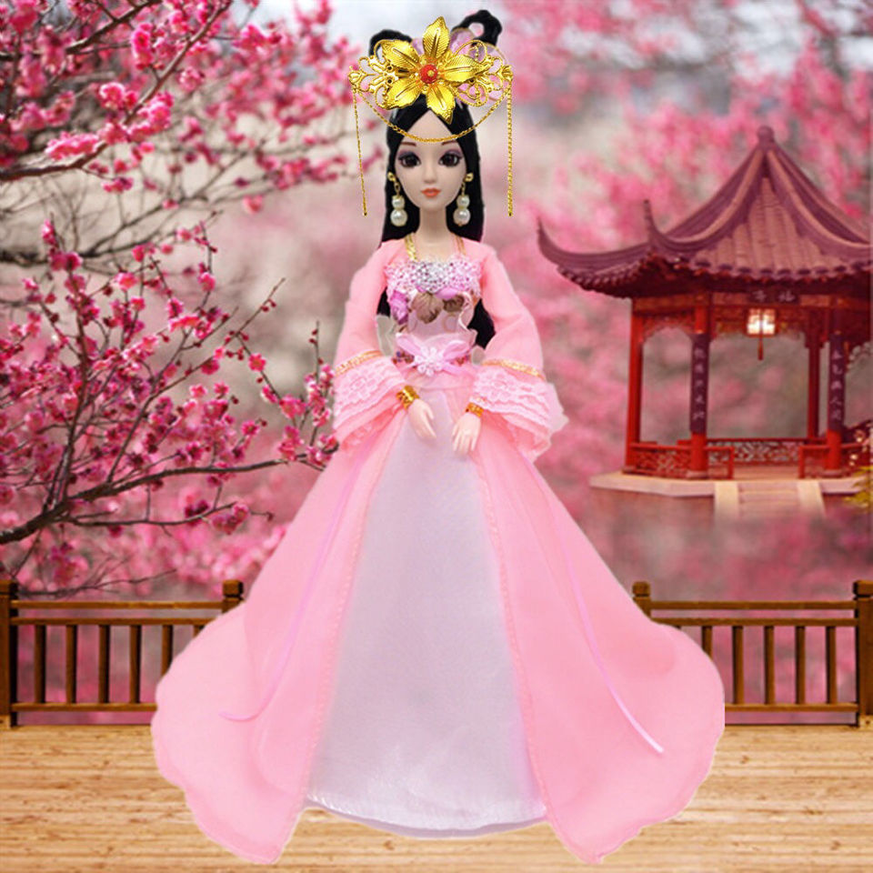30厘米芭比娃娃公主儿童玩具女孩子古装仙子换装套装婚纱生日礼物