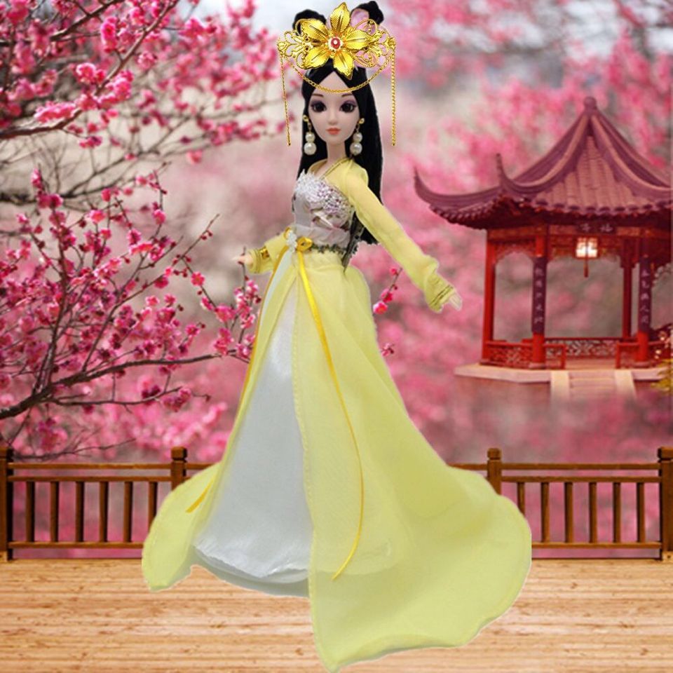 30厘米芭比娃娃公主儿童玩具女孩子古装仙子换装套装婚纱生日礼物