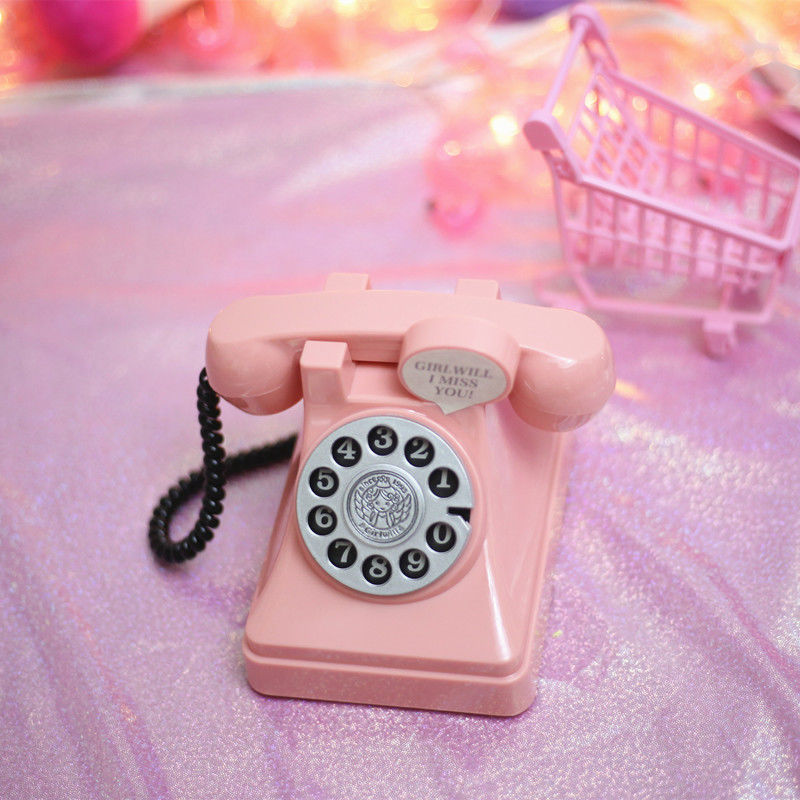 Korean ins girl pink phone children's photography props bank room photo props display gifts