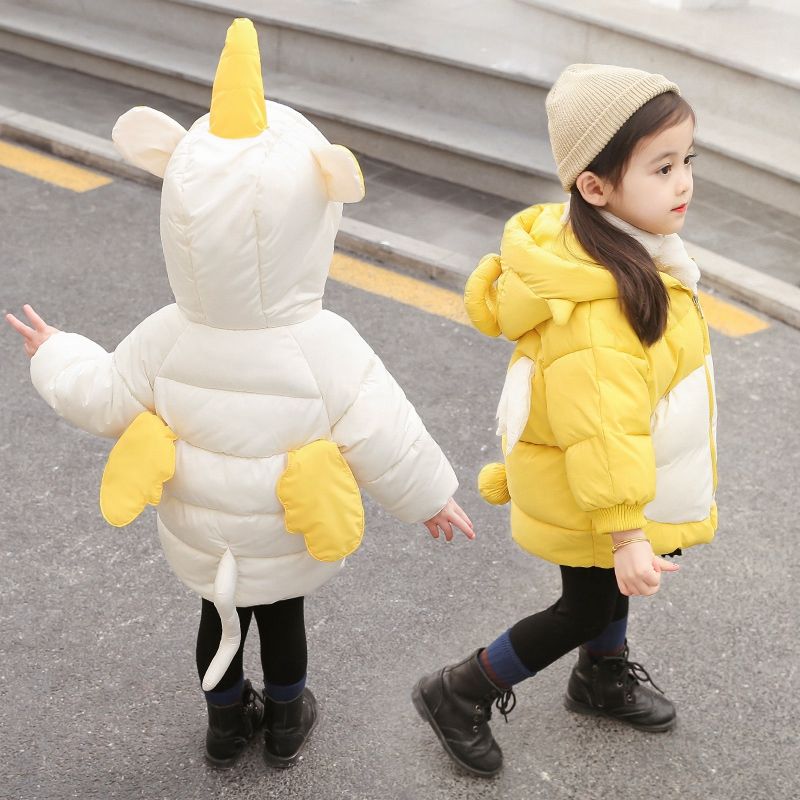 Baby girl winter coat 1-2-5 years old Korean version princess children's thickened down cotton coat 4 girls' cotton jacket 0
