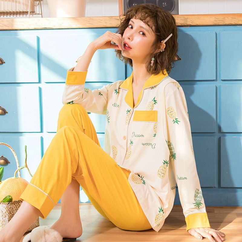 Maternity clothing spring and autumn and winter postpartum breast feeding pregnant women's pajamas wear outside, pregnant women in late pregnancy thickening