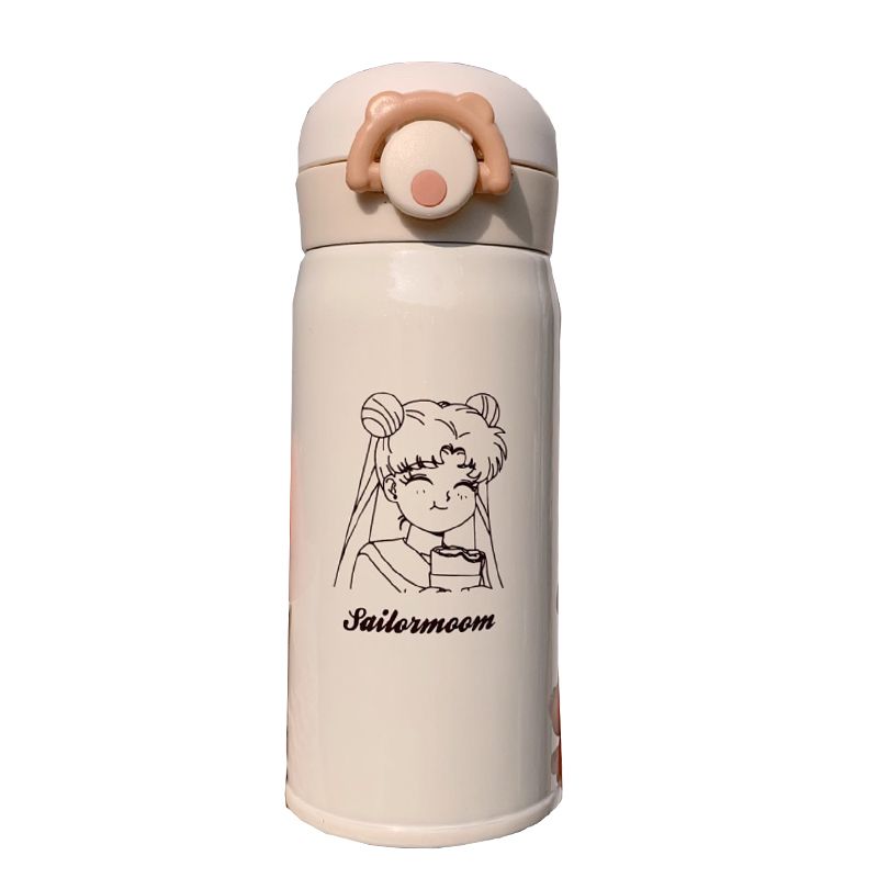 Simple beautiful girl soldier warm cup Korean version lovely stainless steel cup creative trend children's water cup