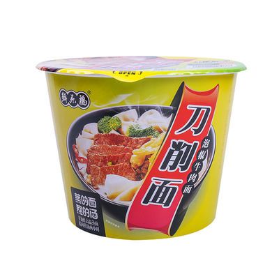 鲜乐福多口味可选刀削面111g*12桶装方便面整箱非油炸面批发泡面
