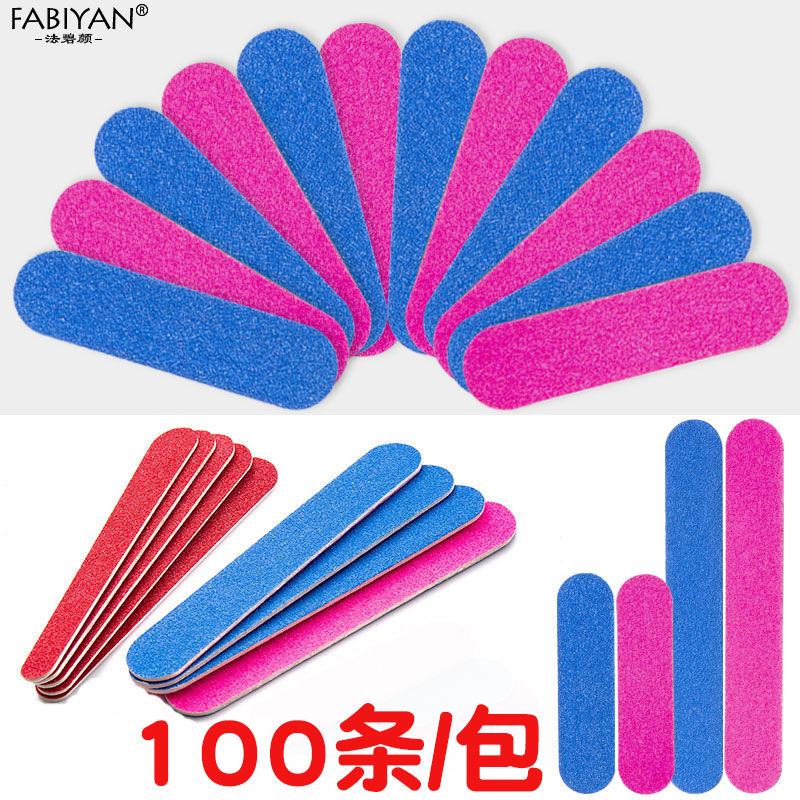 Fabiyan double-sided nail sanding bar sanding file polishing manicure tool nail file ultra thin wood chips 100 pieces / pack
