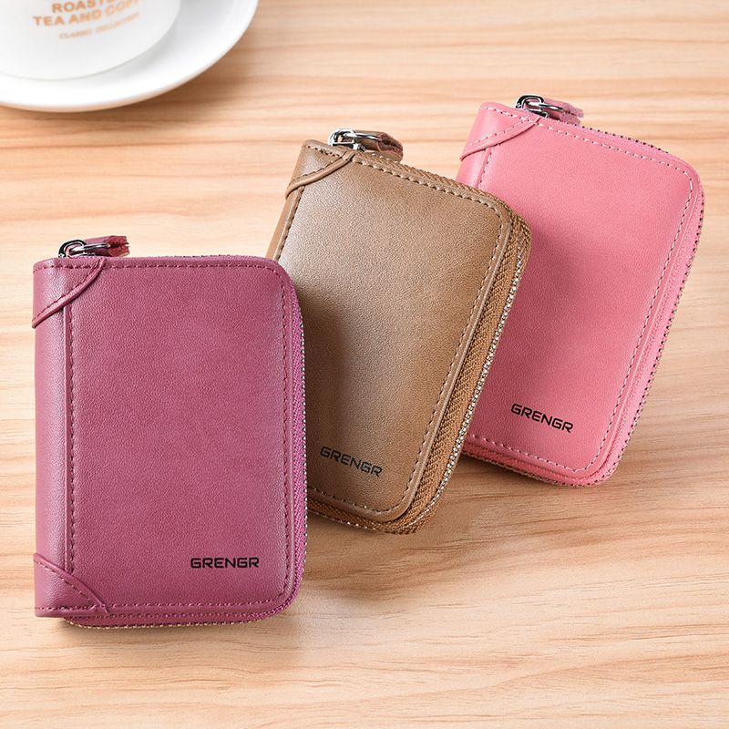 卡包女真牛皮多卡位防消磁信用卡卡包超薄防盗刷大