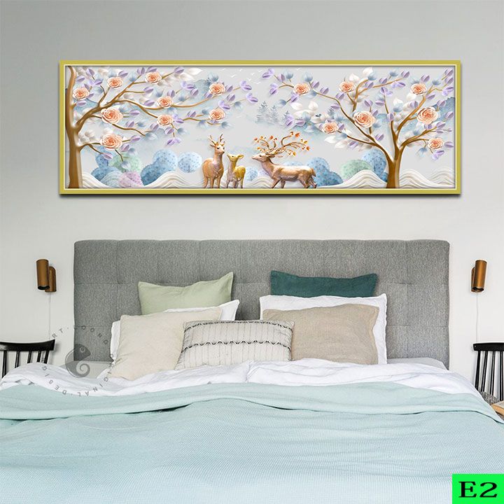布置客厅墙上卧室床头壁画墙纸贴画
