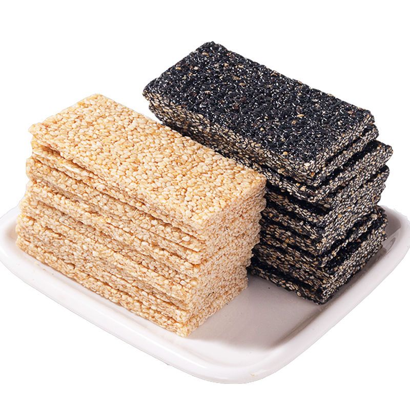 尚客高5斤特价黑白芝麻糖芝麻片酥糖薄脆饼干糕点零食250g/5斤