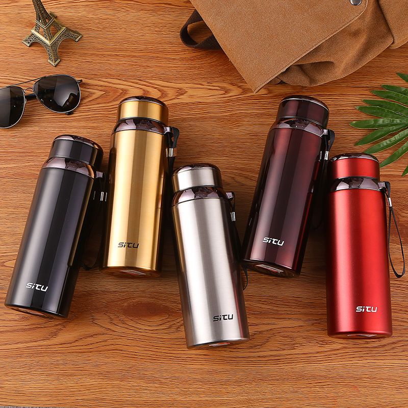 316 large capacity portable thermos cup stainless steel vacuum water cup outdoor sports pot with filter for men and women
