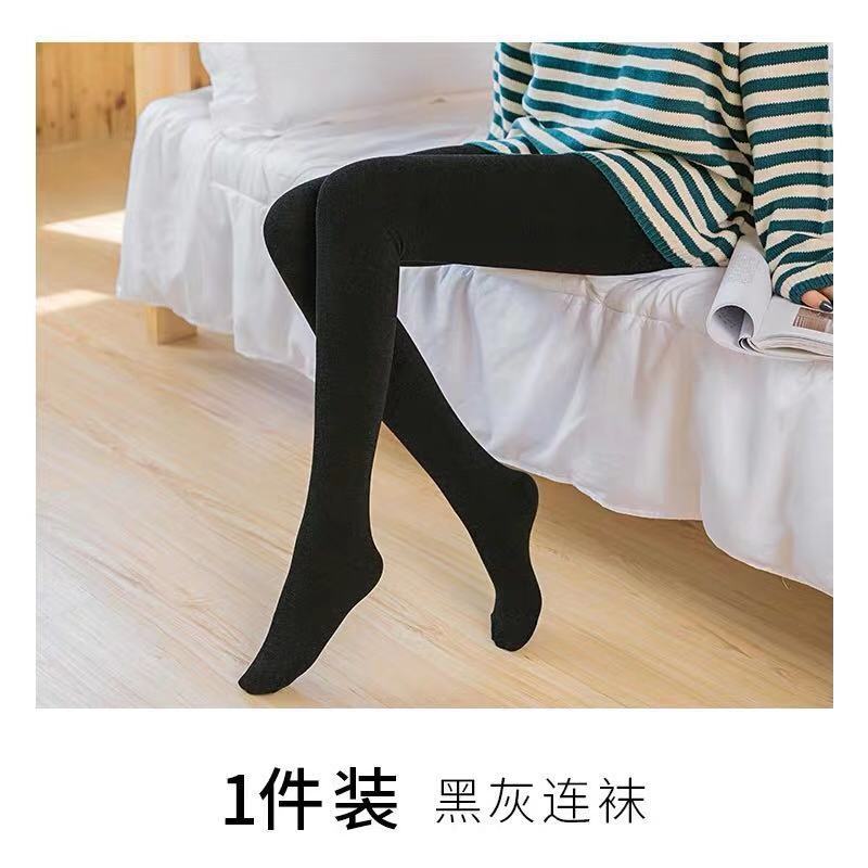 Autumn and winter thickened velvet leggings for women, high-waist outer wear, vertical stripes, slimming, Korean style student warm all-in-one pants