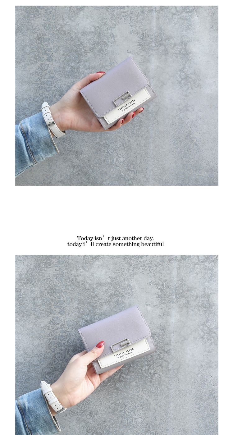 ins钱包女学生小清新韩版短款可爱迷你零钱包新款折叠三折卡包女