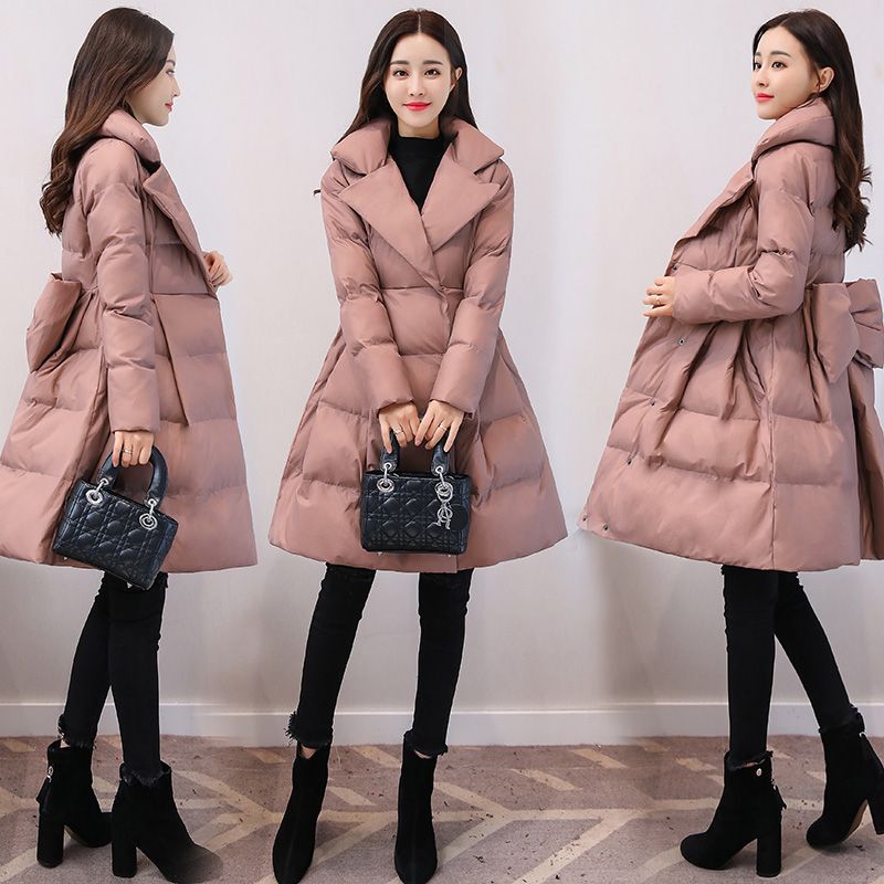 棉衣女2020新款冬季韩版修身棉服中长款棉袄加厚学生大码外套潮