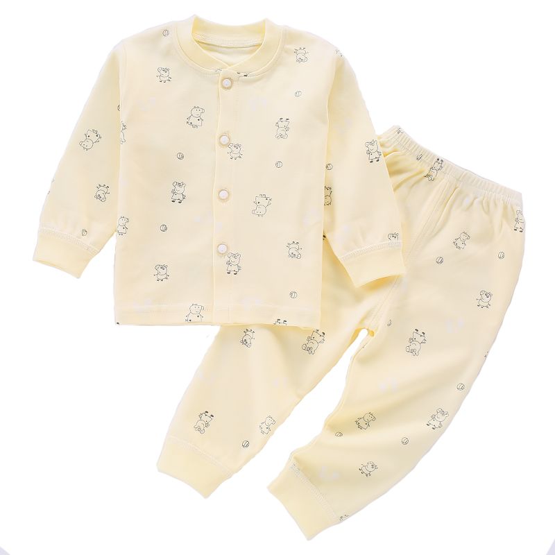 婴儿秋衣套装新生宝宝纯棉内衣婴儿衣服春秋四季保暖内衣男女睡衣