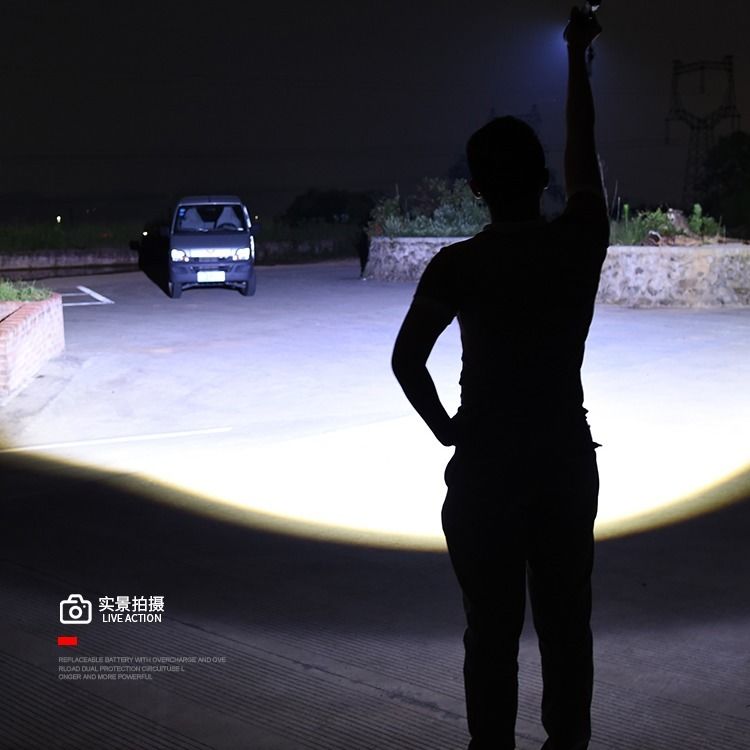 P70手电筒强光可充电式超亮远射特种兵野外户外家用氙气小型led灯