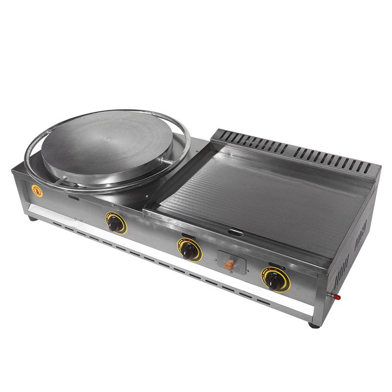 杂粮煎饼机煎饼炉子摆摊煎饼锅燃气铁板烧扒炉多功能一体机平底锅