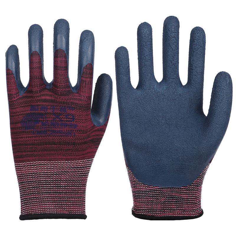 手套劳保耐磨工作男女工地干活柔软防滑透气薄款胶皮乳胶橡胶耐用-领