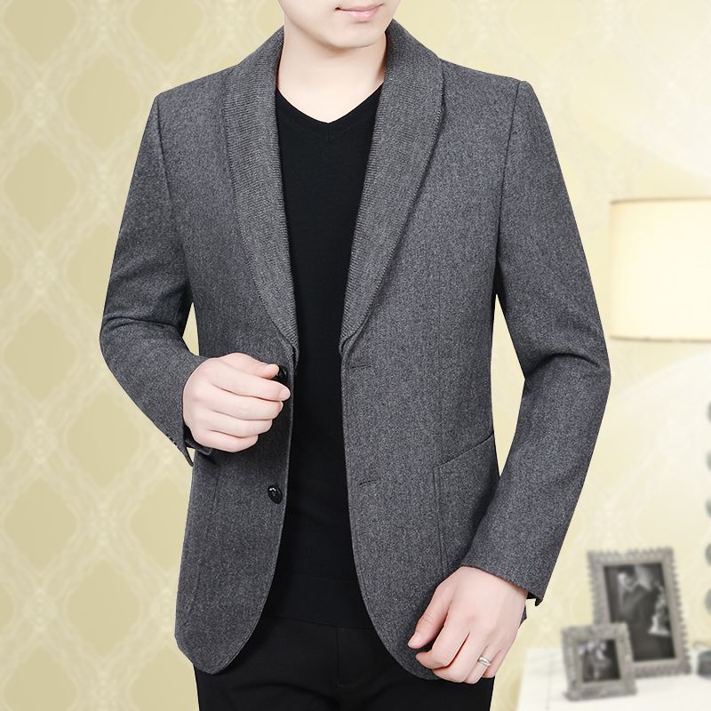 男装上衣西服修身中青年单件春秋季西装
