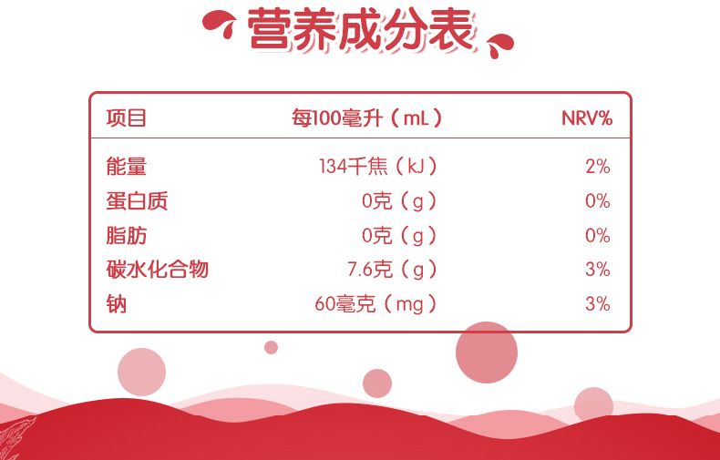 开胃山楂饮料配料表图片