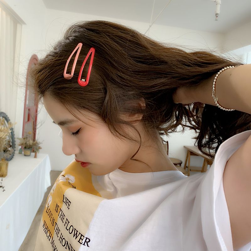 Candy color hair clip headdress Korean version student cute Sen female Department adult children BB clip bangs clip edge Hair Clip
