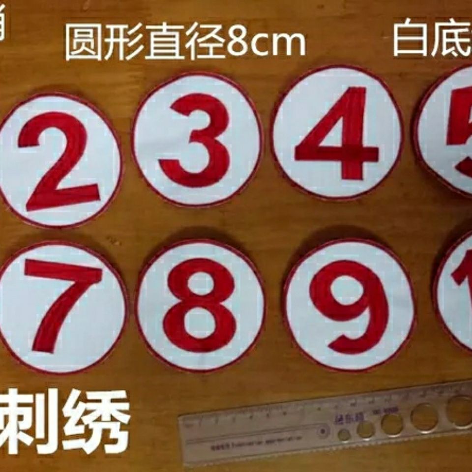号码牌舞蹈考试胸腰大号布料刺绣手工剪数字比赛武术瑜伽软布编号