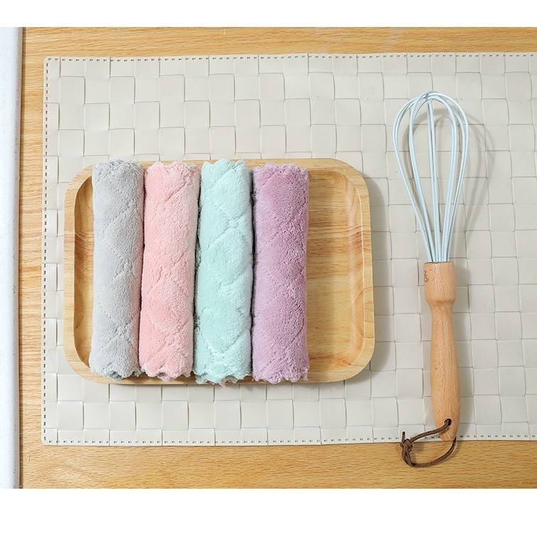 Non-stick oil rag kitchen absorbent wipe table wipe bowl does not shed hair wash cloth towel wipe hand towel 100 clean cloth towel cleaning towel