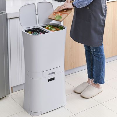 日本干湿分类厨房垃圾桶家用两用带盖垃圾分离高质量高品质大号桶