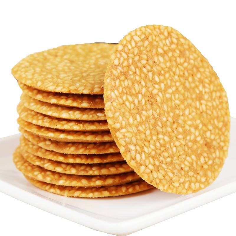 特价三天香薄脆片芝麻饼干手工烤片芝麻瓦片煎饼早餐零食糕点