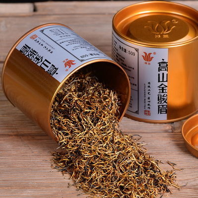 106636/金骏眉红茶茶叶正宗特级全黄芽新茶蜜香浓香型散装礼盒装罐装50克