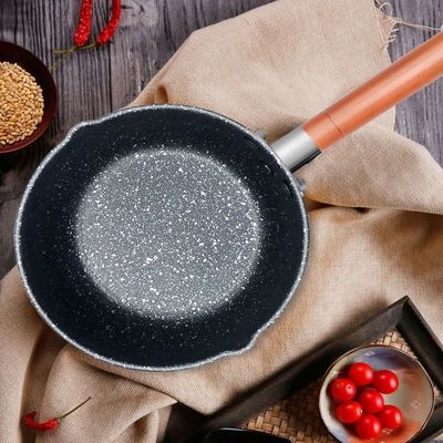 雪平锅日式麦饭石小奶锅不粘锅家用宝宝辅食锅婴儿泡面锅煮热牛奶