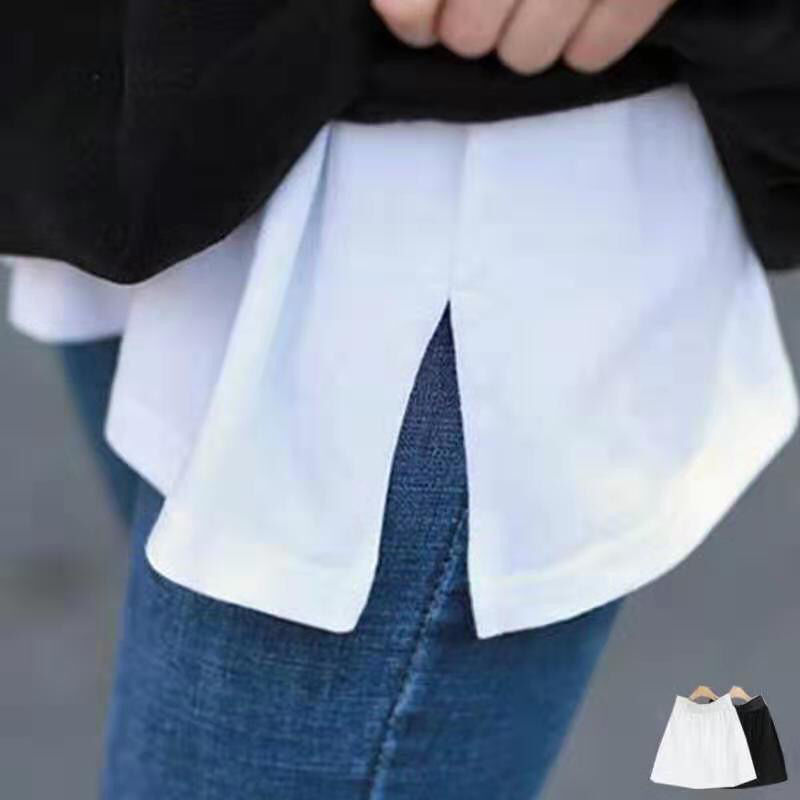 Autumn / winter bottomed skirt BF style versatile double wear with women's underlay artifact elastic waist skirt solid short skirt