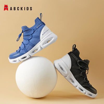 75707/Abckids童鞋 春秋新款男童鞋子中帮网面减震运动鞋中童跑步鞋子