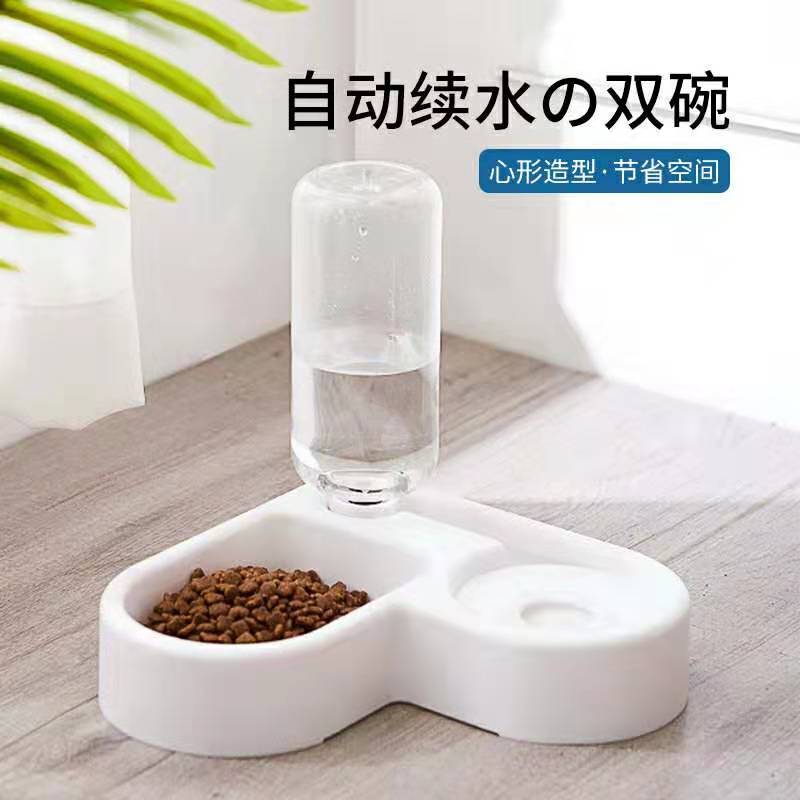 Cat bowl pet products double bowl automatic drinking pet food bowl food bowl cat rice bowl Teddy golden dog bowl dog bowl