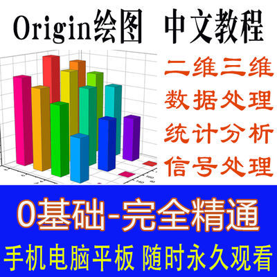 origin绘图数据分析软件中英文版Origin2018软件安装教程视频学习