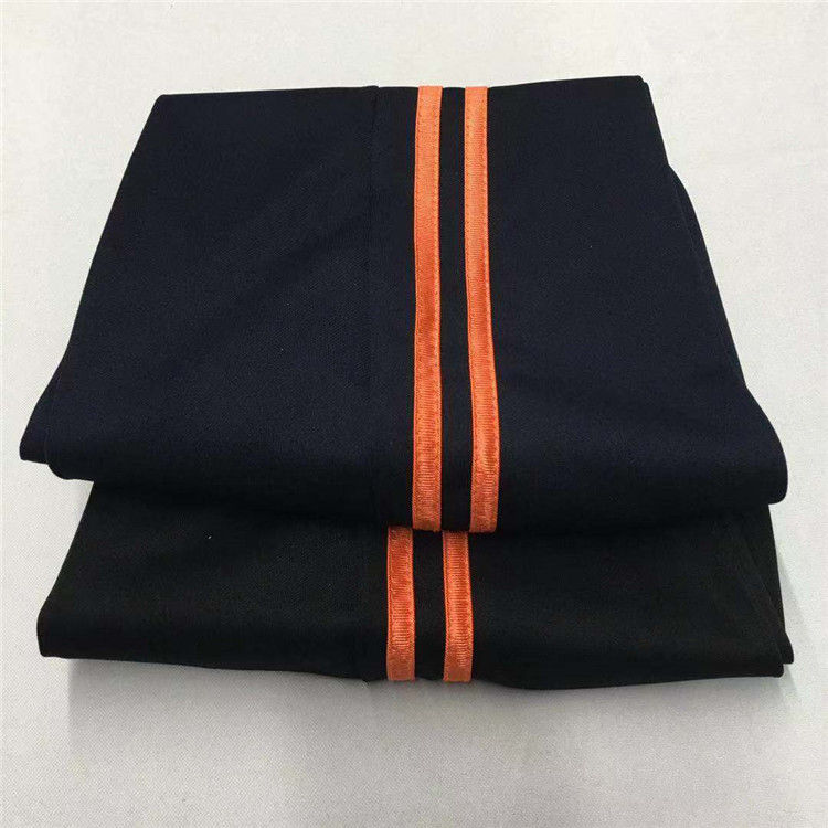 新款校服褲子兩條槓藏藍色黑色橘紅兩條邊校服褲初高中學生運動褲