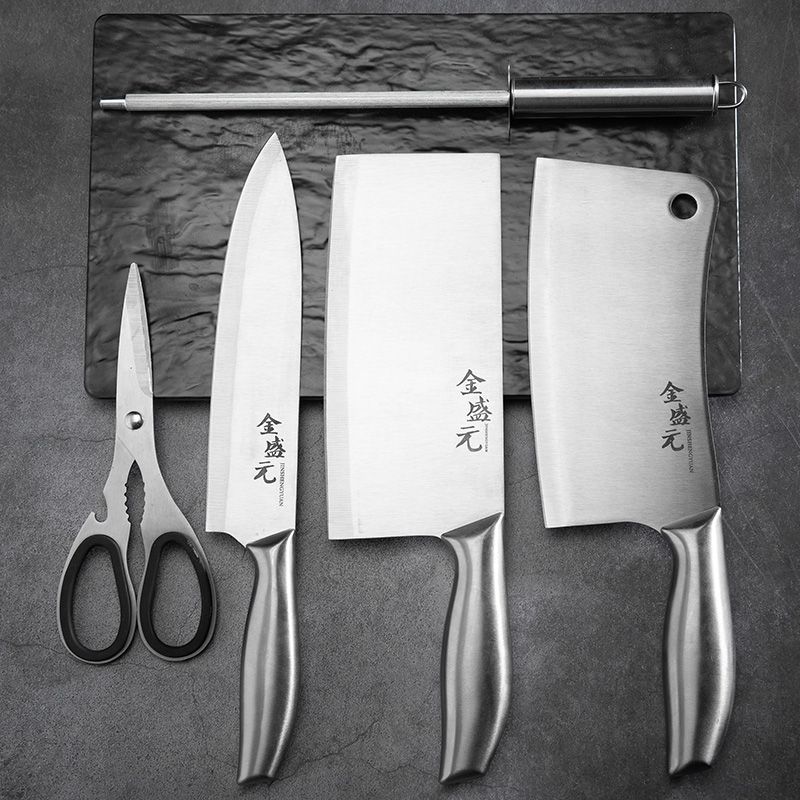 网红厨房激光纹切菜刀家用不锈钢砍骨刀持久锋利切肉刀切片厨师刀