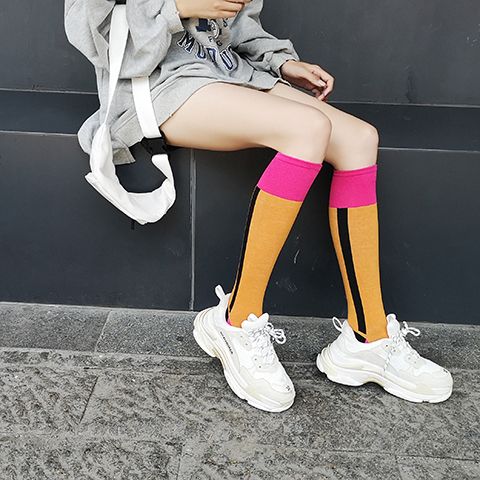 European and American style thin calf socks JK spring and autumn models Douyin net red street fashion personality stockings ins style