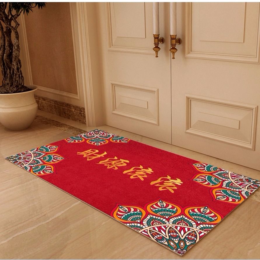 Door mat door mat door mat bedroom carpet red wedding carpet washable