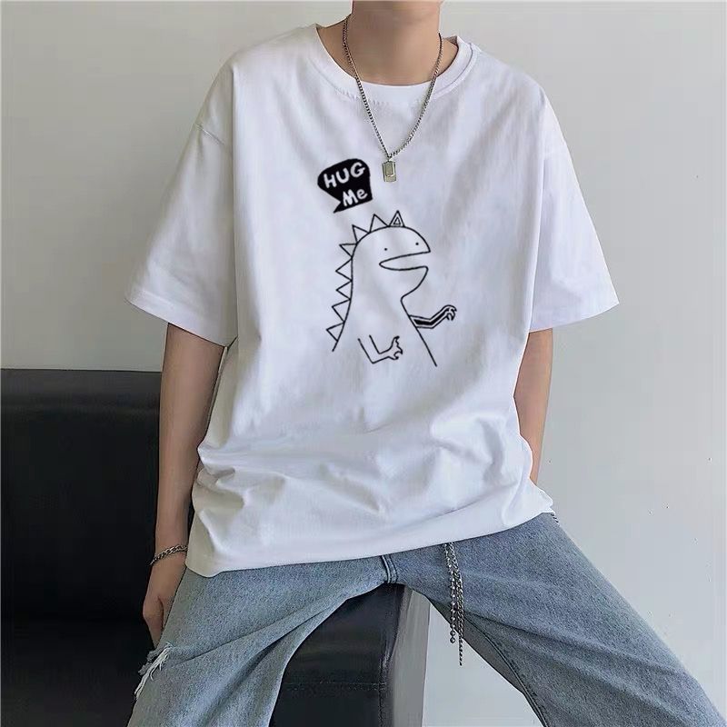 Super fire CEC short sleeve male student Korean loose summer T-shirt youth all over ins lazy men's and women's top