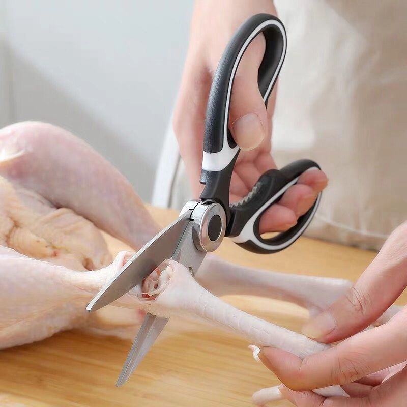 125871-德国日本工艺家用不锈钢厨房剪刀厨房神器强力鸡骨剪菜肉剪鸡杀鱼-详情图