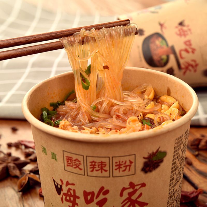【整箱6桶装】正宗嗨吃家酸辣粉重庆红薯粉丝夜宵方便面泡面速食