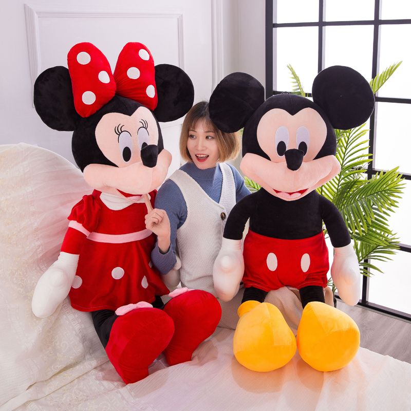 New year's gift Mickey Minnie doll Mickey Mouse Plush toy doll year of the rat mascot small girl
