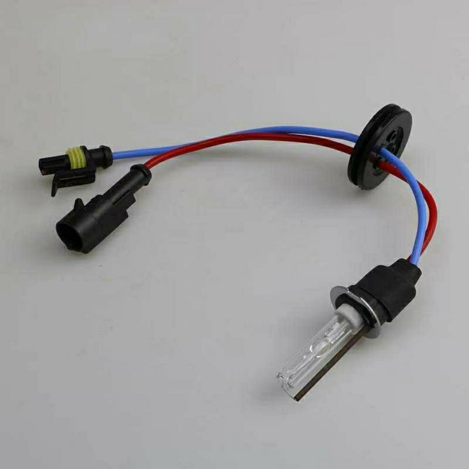 岩崎超亮h3疝气灯泡4500k黄红白三光合一氙气头灯户外雪莱特灯泡