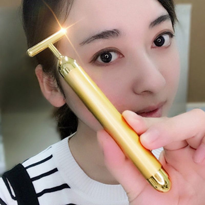 黄金电动美容棒瘦脸神器提拉紧致美容仪脸部祛皱按摩仪瘦脸按摩器
